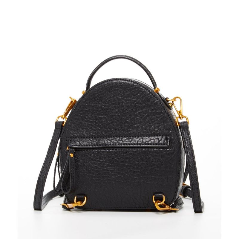 Small Leather Mini Backpack Purse with Convertible Crossbody Straps