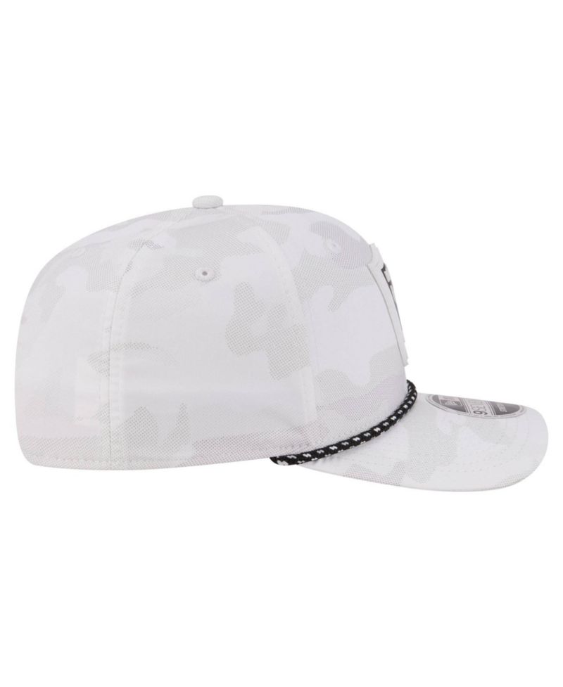 Men's White Las Vegas Raiders Camo Rope 9SEVENTY Adjustable Hat