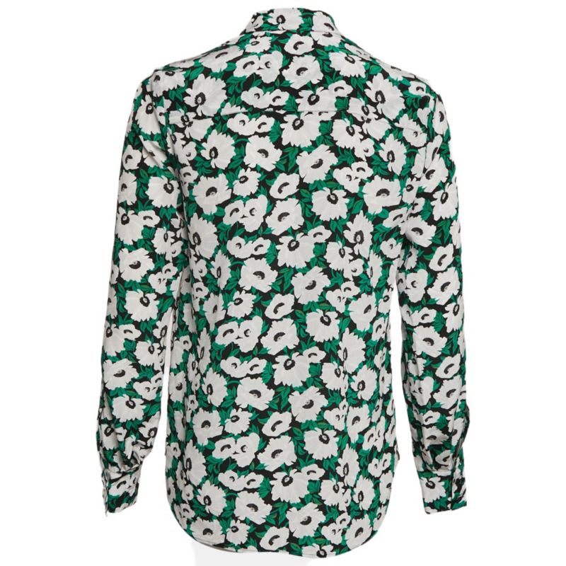 Women's Green Silk Top