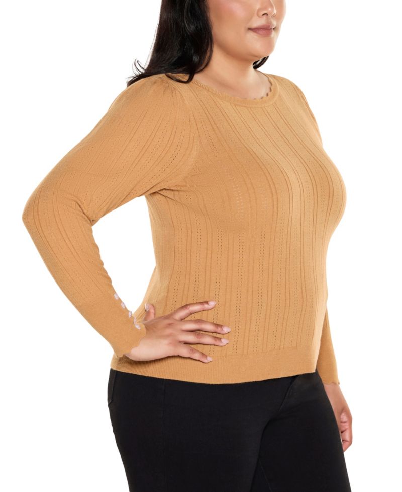 Women's Scalloped-Trim Boat Neck Sweater
