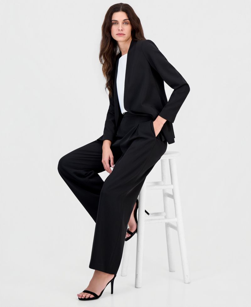 Women's Pull-On High-Rise Pleated Pants