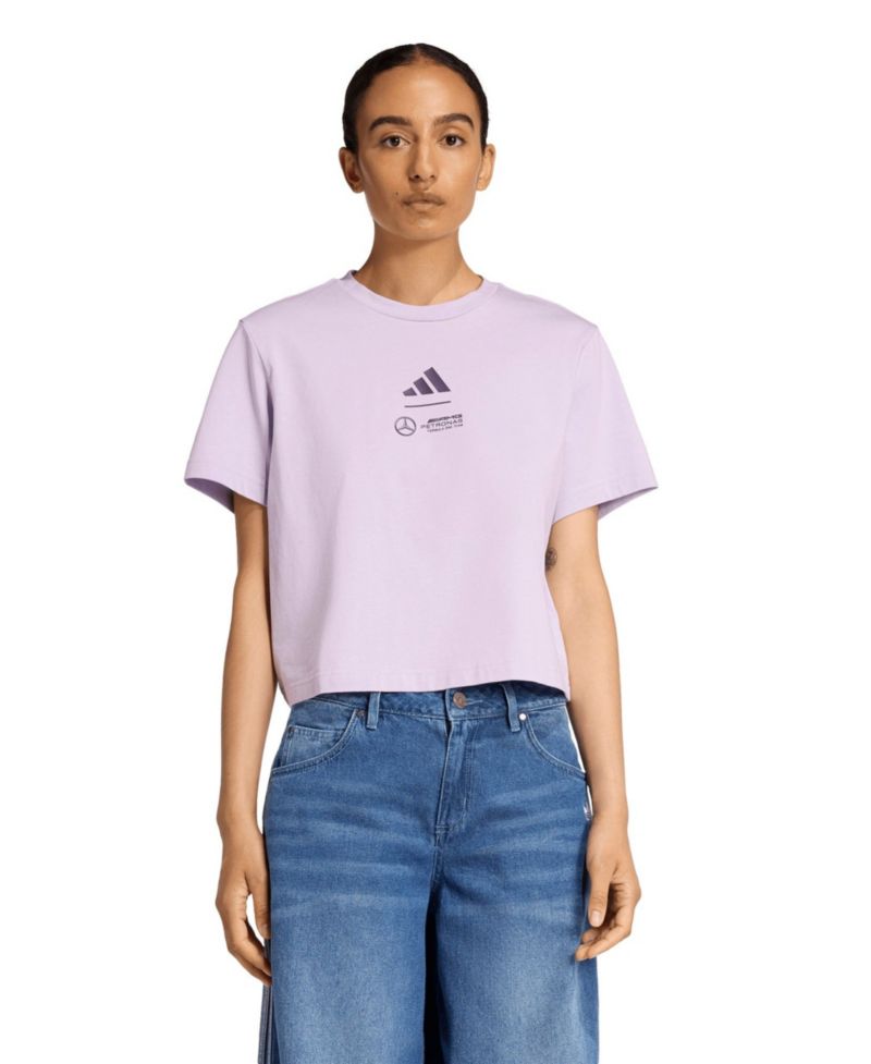 Women's Purple Mercedes-AMG Petronas F1 Team Premium Woven Crop Top
