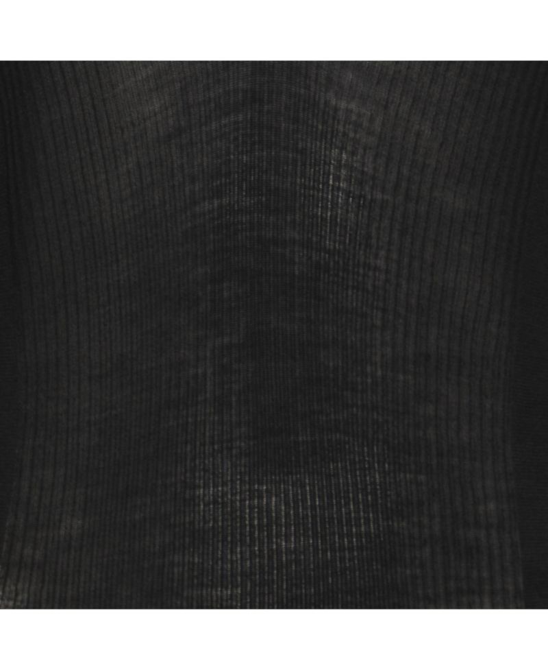 Women's Sheer Knit Collared V-Neck Top