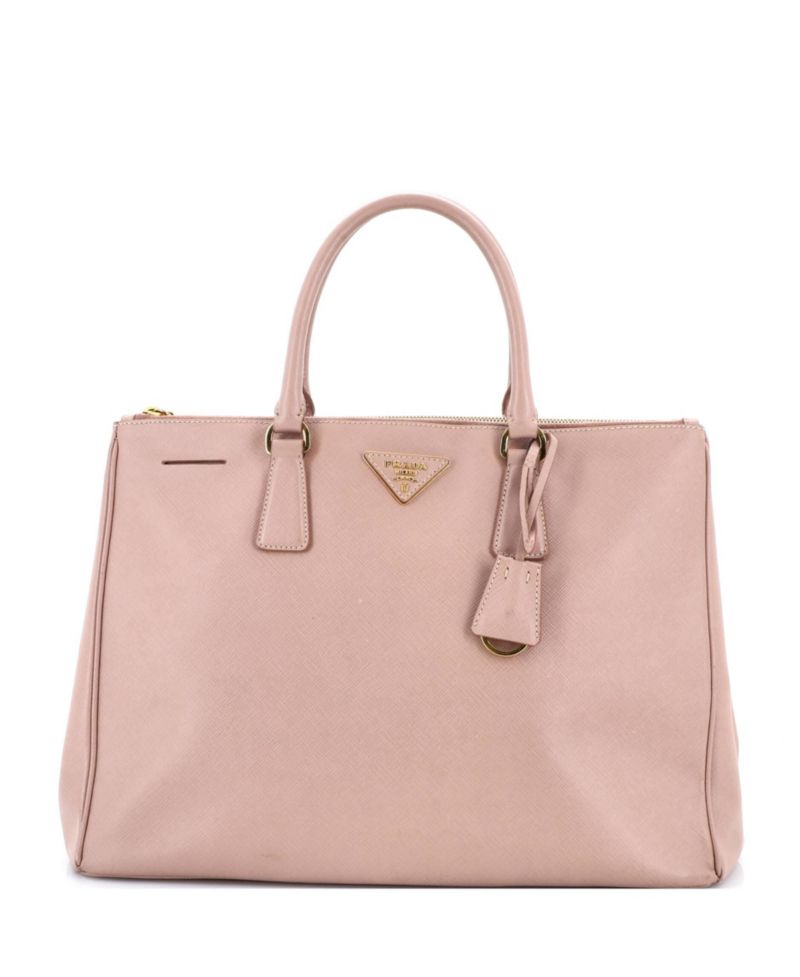 Medium Double Zip Lux Tote Saffiano Leather