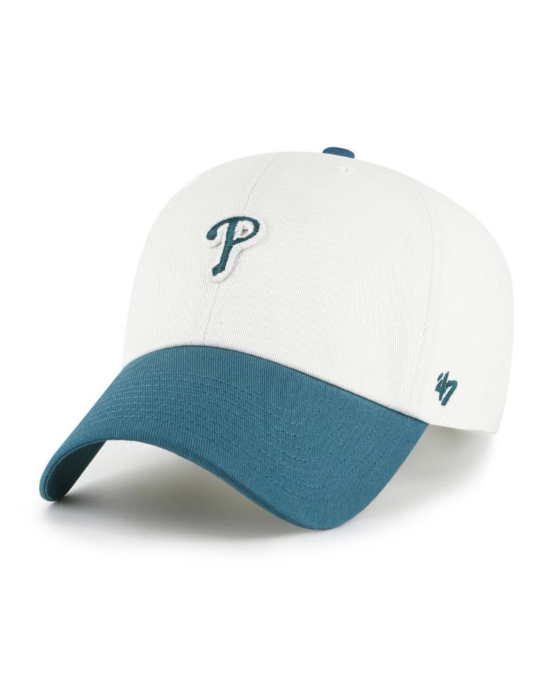 Men's White/Teal Philadelphia Phillies Contemporary Tonal Clean Up Adjustable Hat