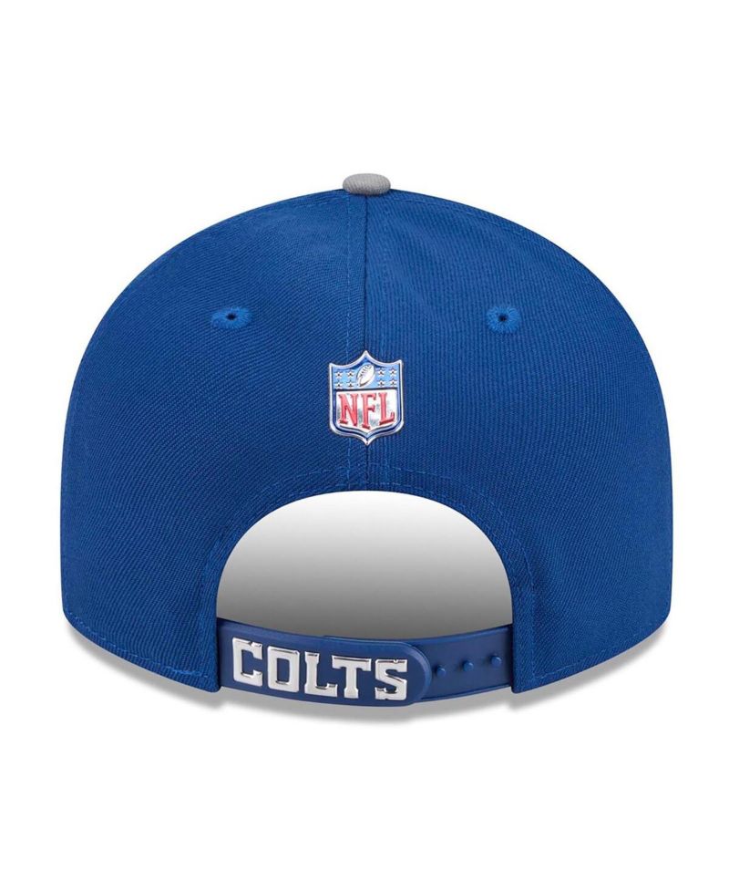 Men's Royal/Gray Indianapolis Colts 2026 NFL Draft On Stage Pre-Curved 9FIFTY Snapback Hat