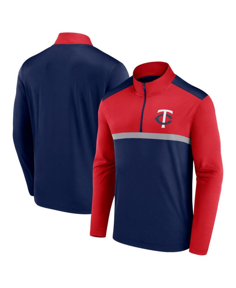 Men's Navy Minnesota Twins Unstoppable Quarter-Zip Top