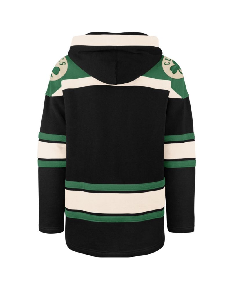 Men's Black Boston Celtics Logo Superior Lacer Hoodie