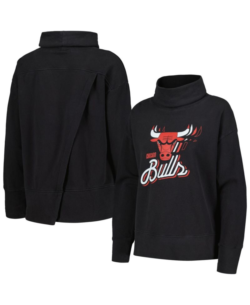 Women's Black Chicago Bulls Sunset Pullover Sweatshirt