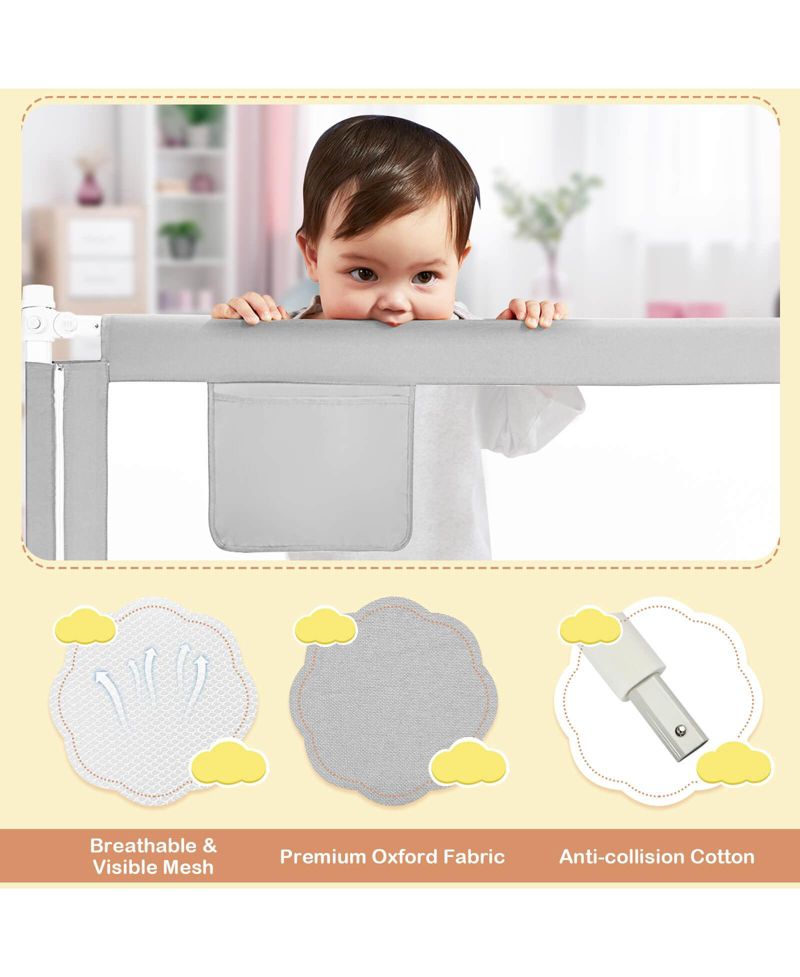 Baby Bed Guardrail with Double Lock for Secure Toddler Sleep Support