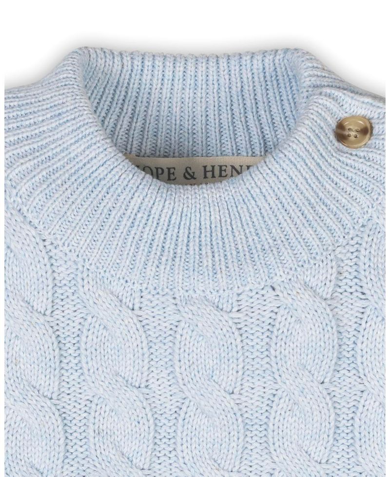 Hope and Henry Little and Big Girls' Organic Long Sleeve Mock Neck Sweater with Ruffle