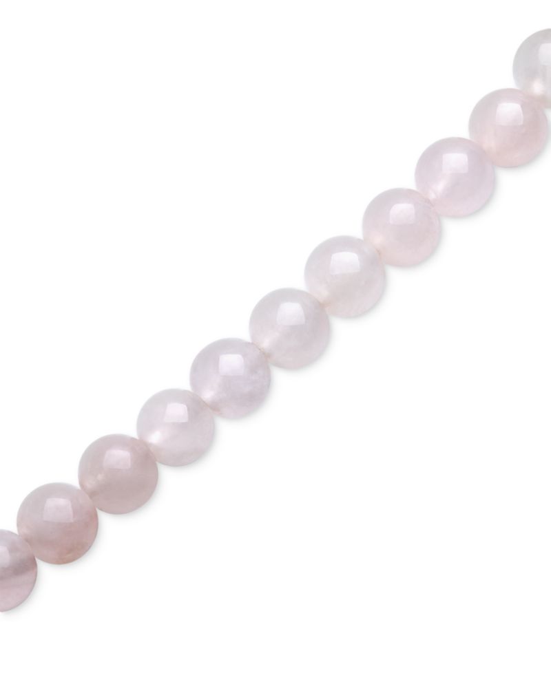 Onyx & Cultured Freshwater Pearl (7-8mm) Stretch Bracelet in Sterling Silver (Also in Rose Quartz)