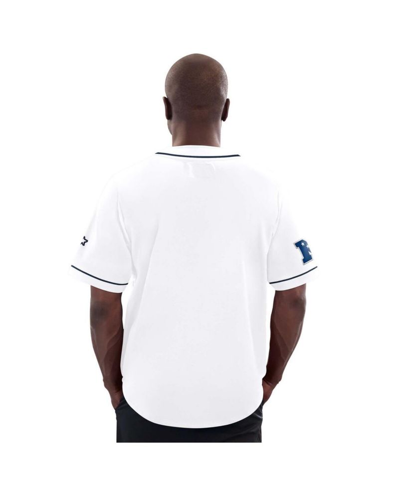 Men's White Dallas Cowboys Throwback Relay Baseball Jersey