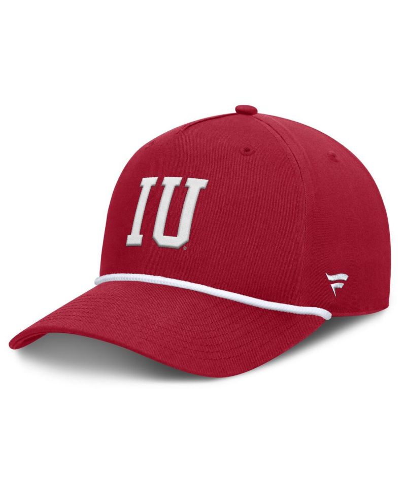 Men's Crimson Indiana Hoosiers Foul Ball Rope Adjustable Hat