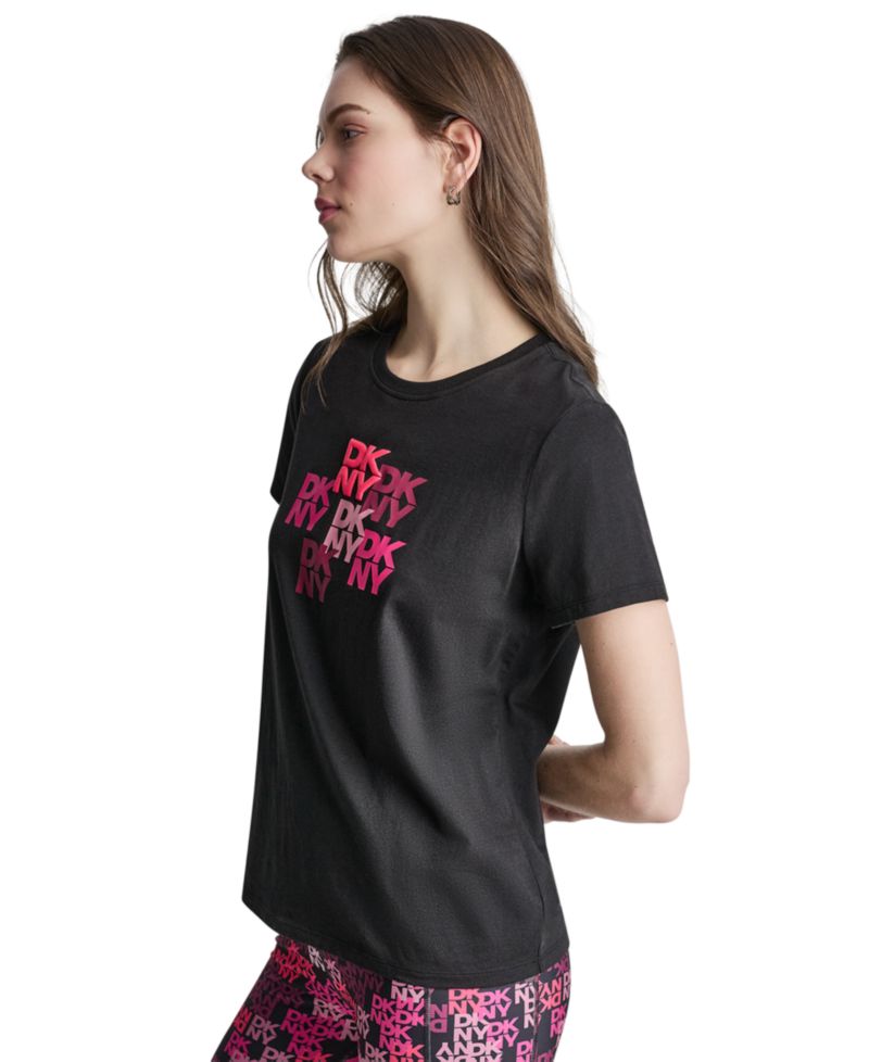 Women's Mixed Media Logo Crewneck T-Shirt