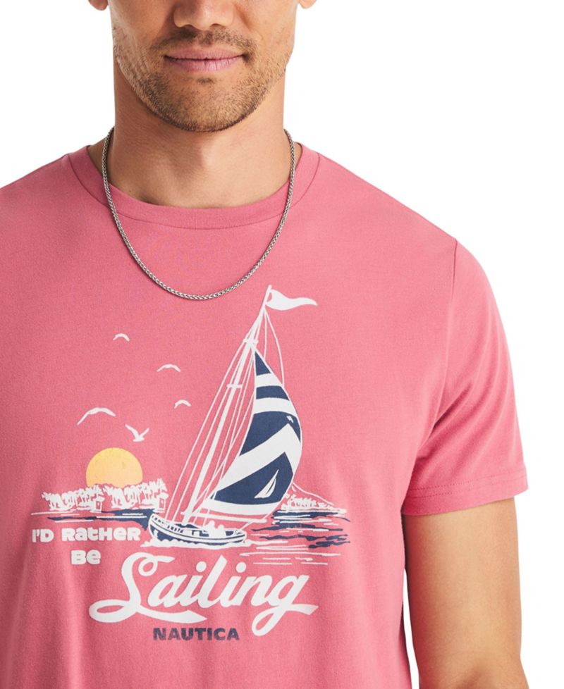 Men's Sailing Graphic Crewneck T-Shirt
