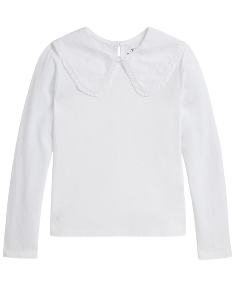 Girls' 7-16 Ruffled Cotton Jersey T-Shirt