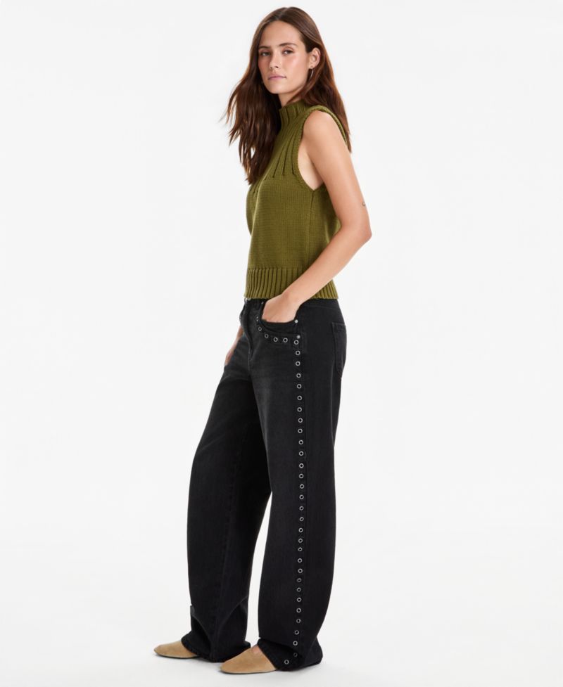 Trendy Plus Size Wide-Leg Jeans