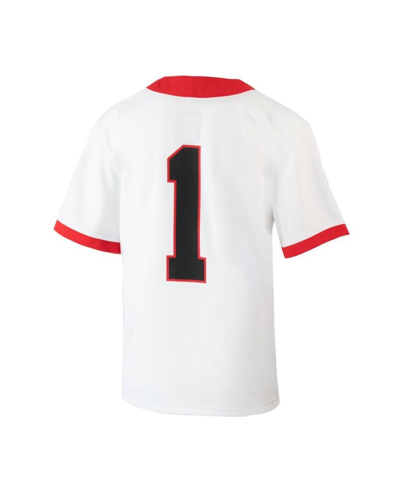Big Boys #1 White Georgia Bulldogs 1st Armored Division Old Ironsides Untouchable Football Jersey