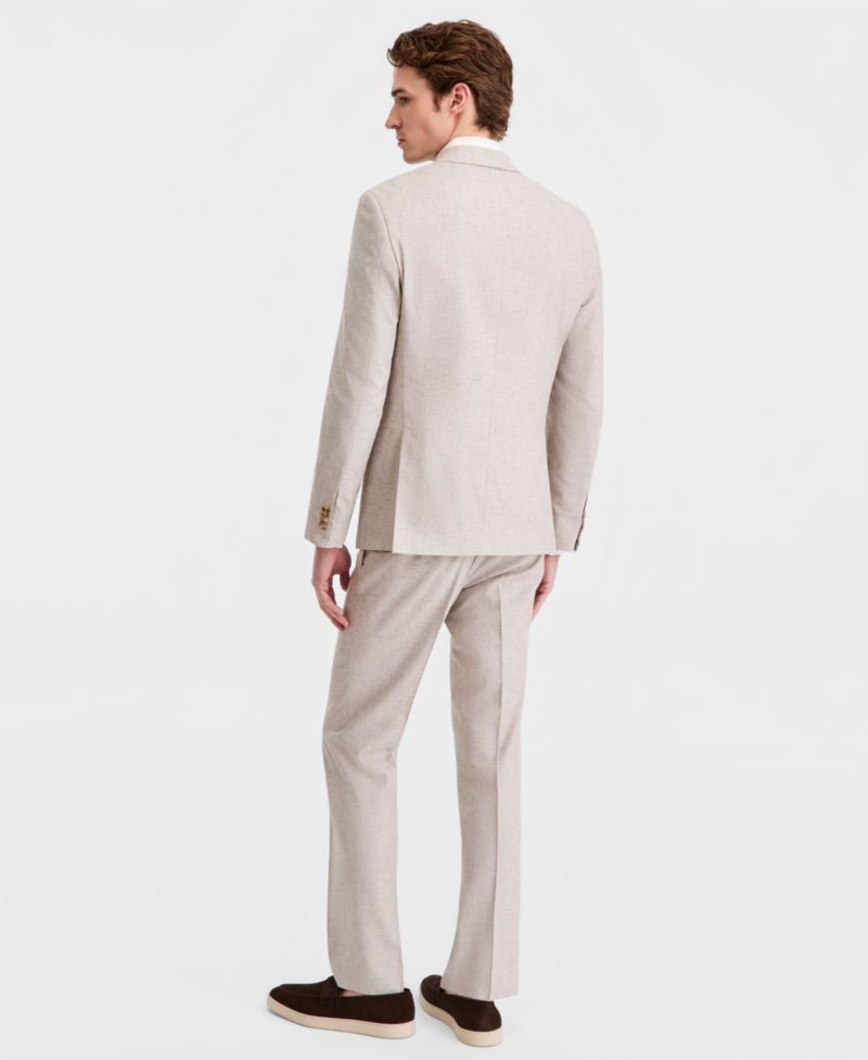 Men's Houndstooth Slim-Fit Suit Separates Pants