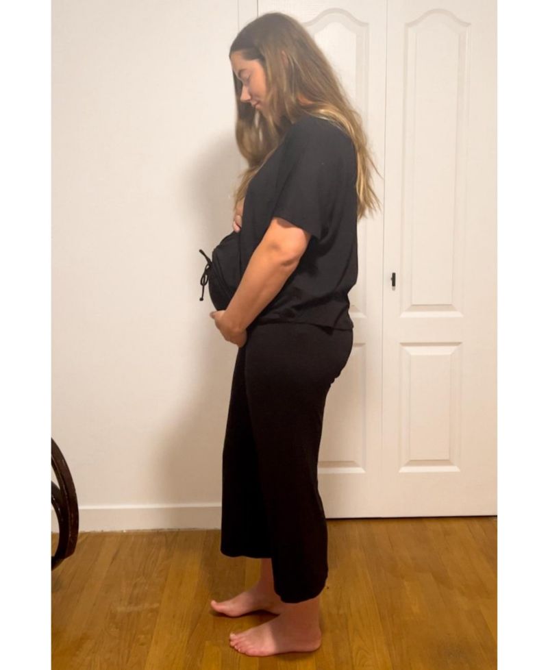 Women's Black Cropped Pant Set