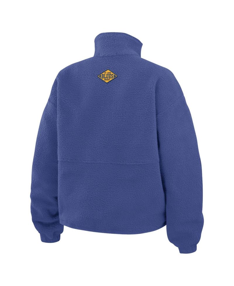 Women's Blue St. Louis Blues Polar Fleece Half-Zip Jacket