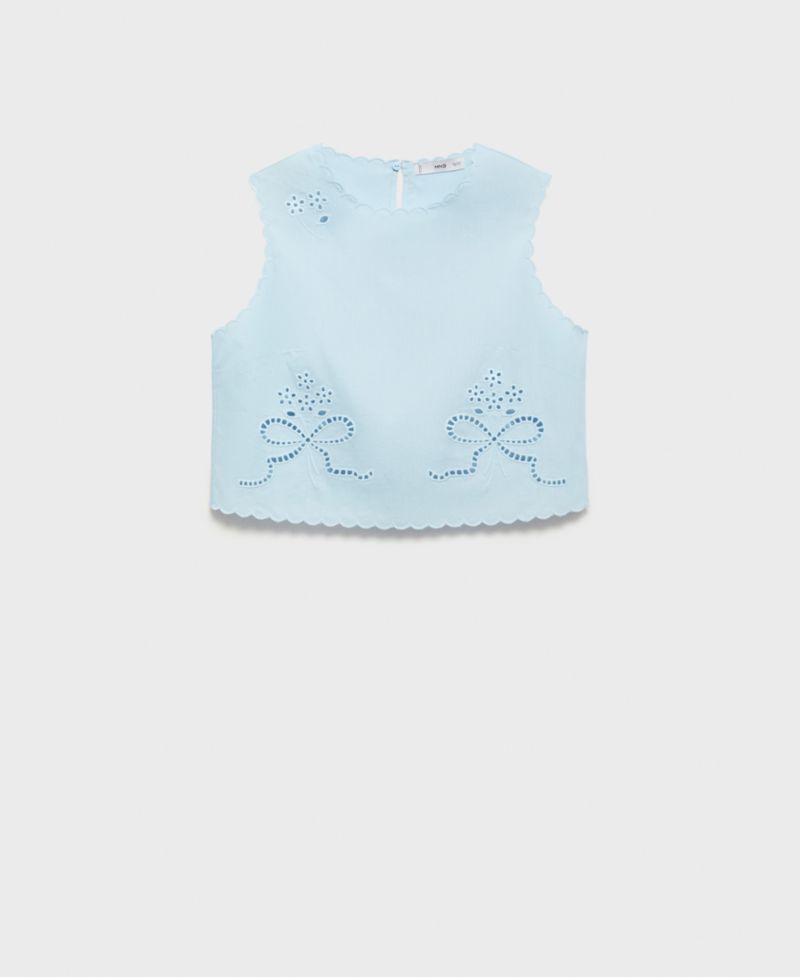 Women's Embroidered Crop Top