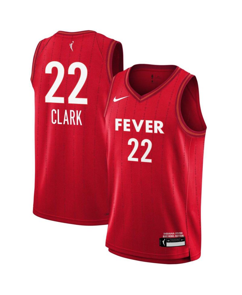 Big Boys and Girls Caitlin Clark Red Indiana Fever 2024 WNBA Draft Rebel Edition Victory Player Jersey