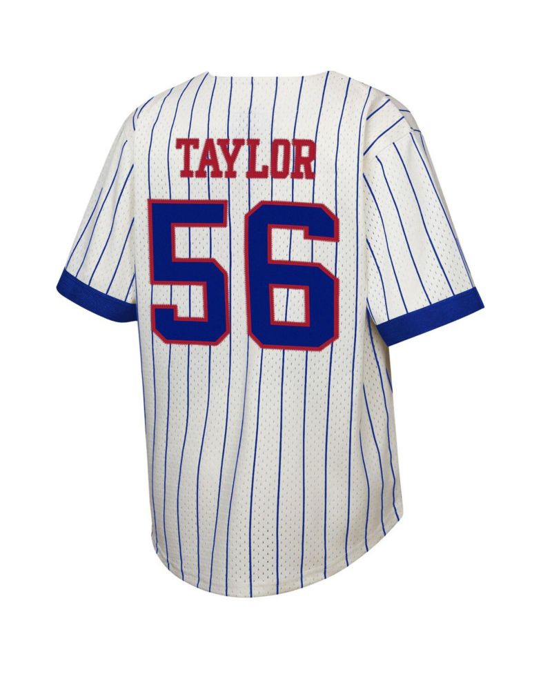 Big Boys and Girls Lawrence Taylor Cream New York Giants Retired Player Name & Number Baseball Jersey