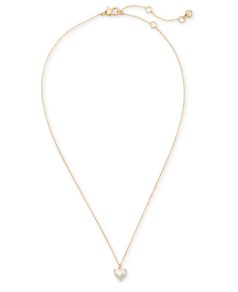 Gold-Tone Birthstone Heart Pendant Necklace, 16" + 3" extender
