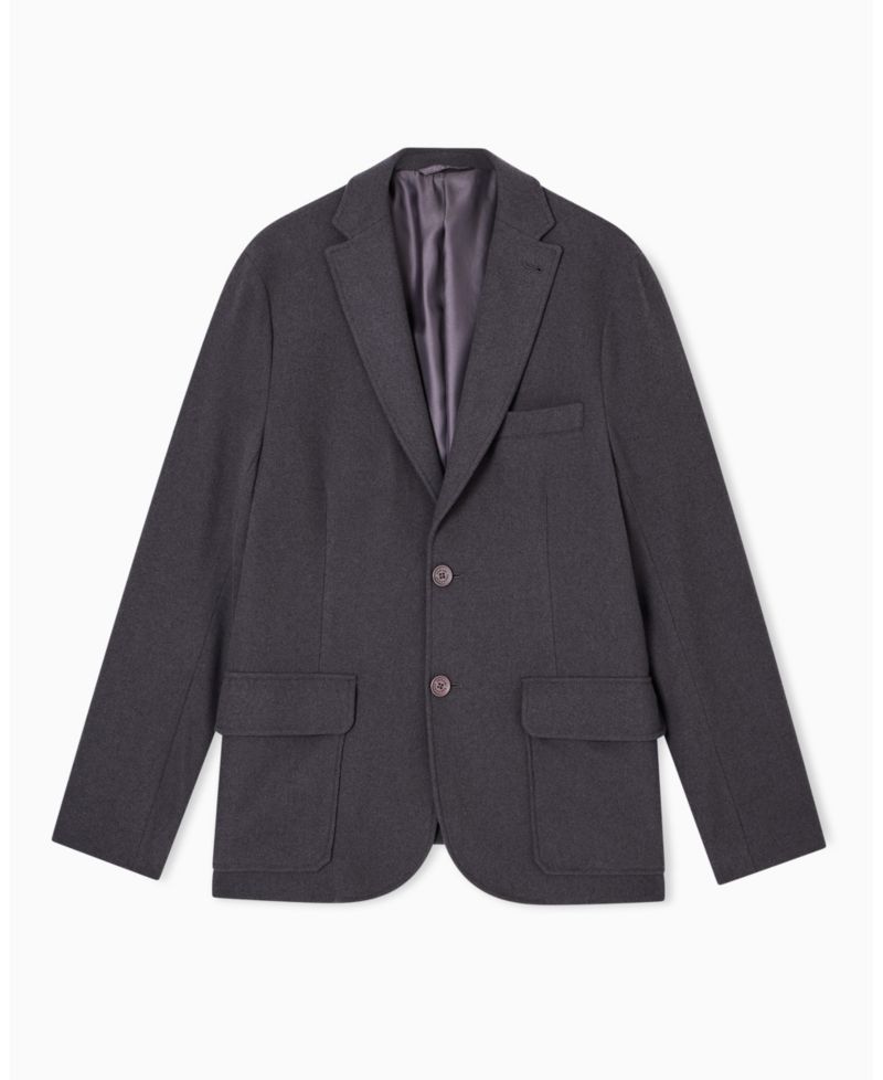 Men's Cozy Lab Wool Pockets Blazer