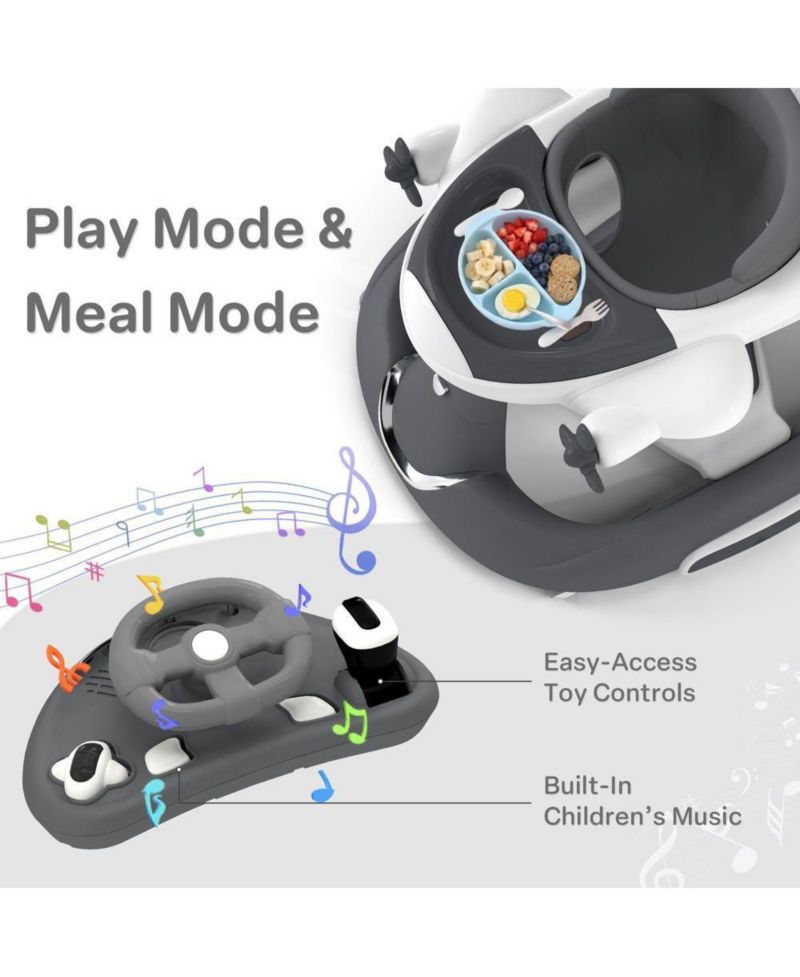 Convertible Baby Activity Walker with Adjustable Height, Foldable Design and Interactive Play Features