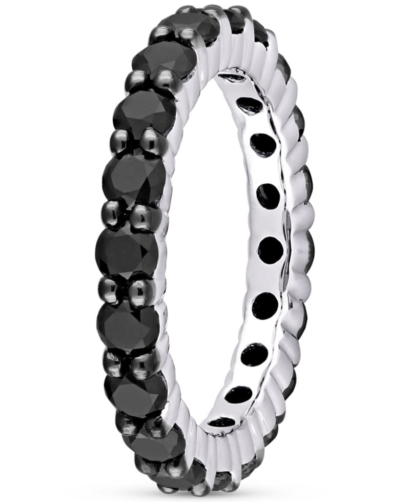 Black Diamond Eternity Band (2 ct. t.w.) in 14k White Gold