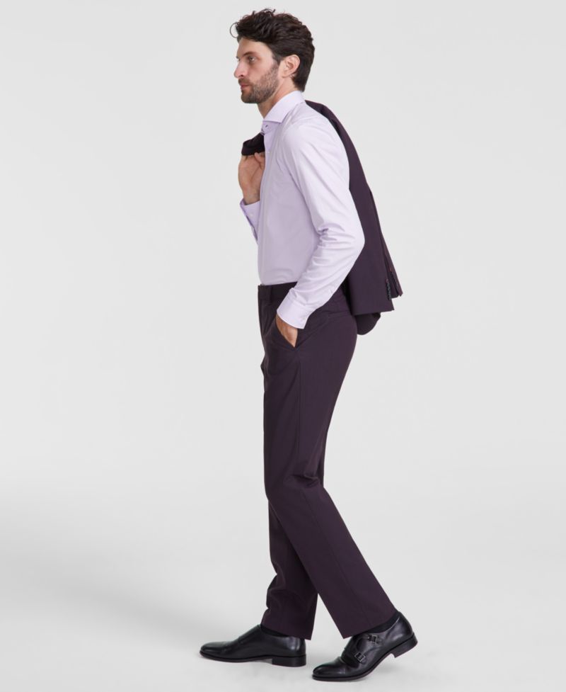 Men's Modern-Fit Solid Suit Separate Pants