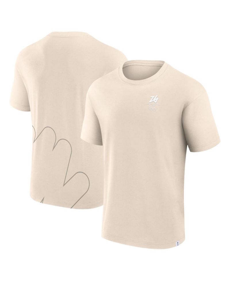 Men's Cream Milano Cortina 2026 Winter Olympics Fashion T-Shirt