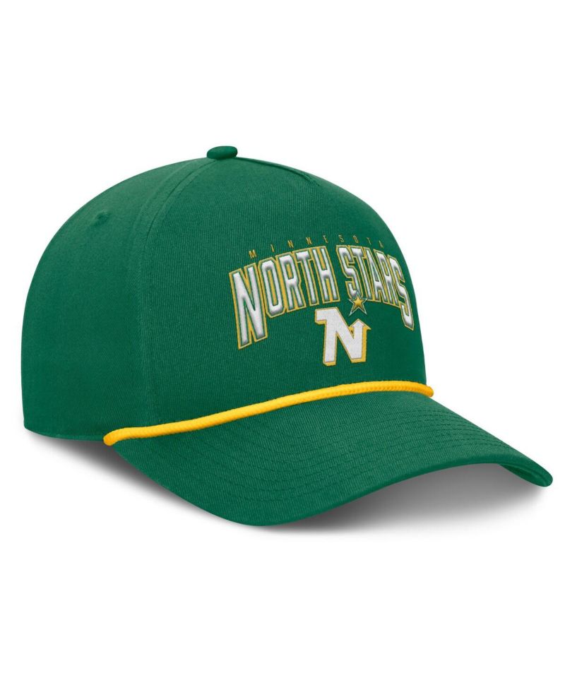 Men's Kelly Green Minnesota North Stars Decades Collection A-Frame Rope Adjustable Hat