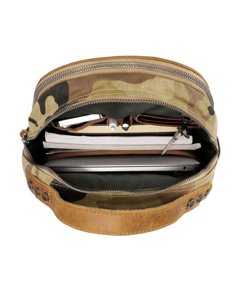 Mountain Leaf Utility Bee-Wax Canvas Backpack