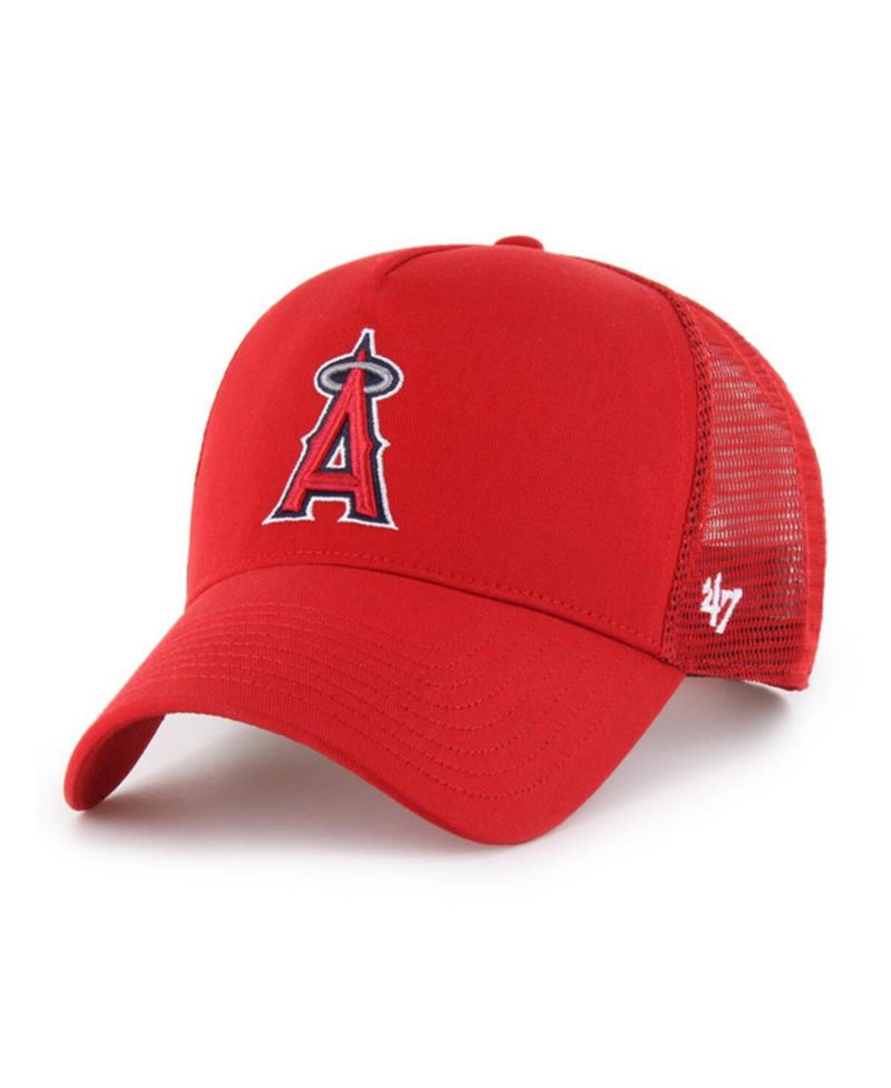 Men's Red Los Angeles Angels Ballpark Offside Adjustable Trucker Hat