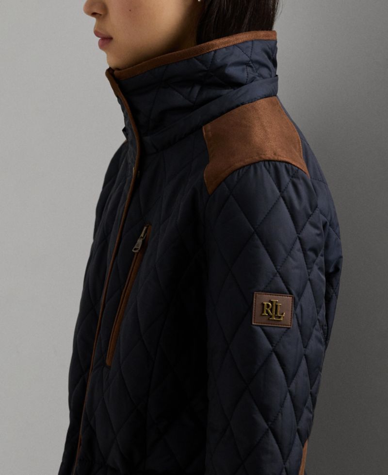 Petite Hooded Quilted Anorak Coat