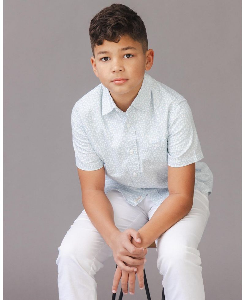 Boys Linen Short Sleeve Shirt
