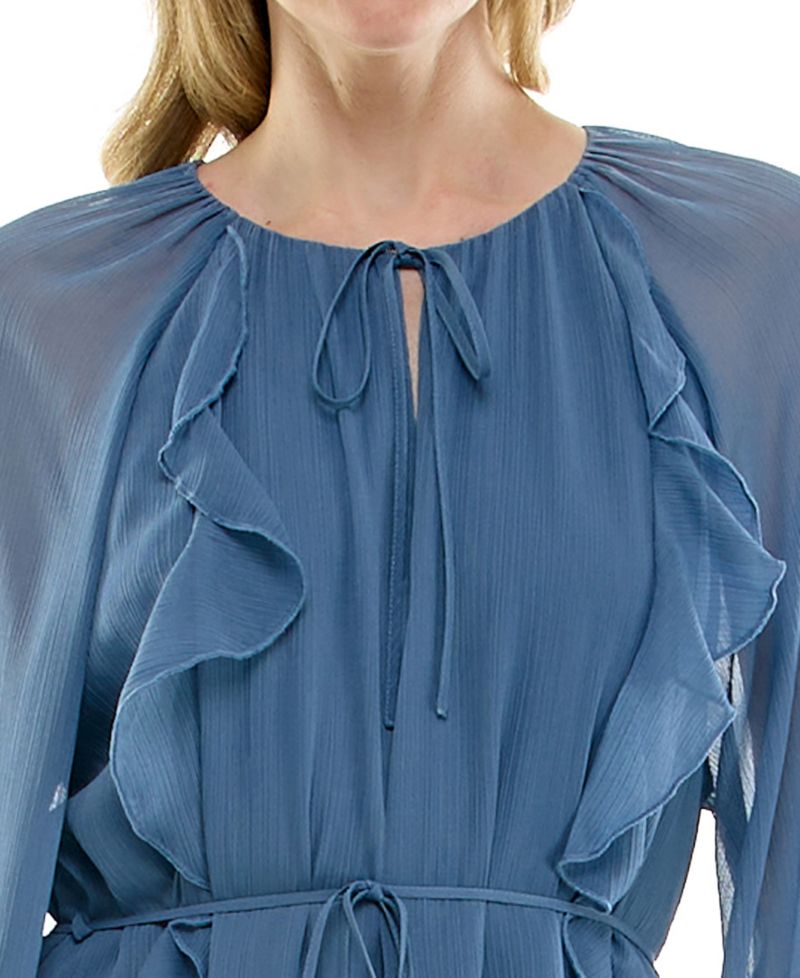 Juniors' Pullover Ruffle Dress
