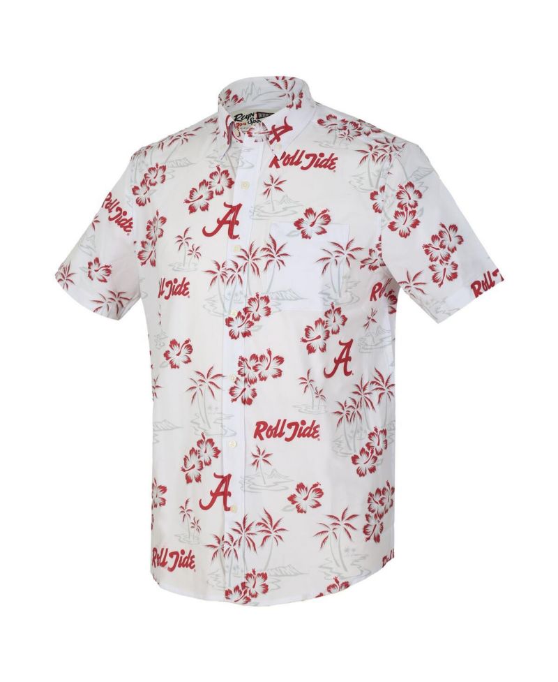 Men's White Alabama Crimson Tide Kekai Classic Tri-Blend Button-Down Shirt