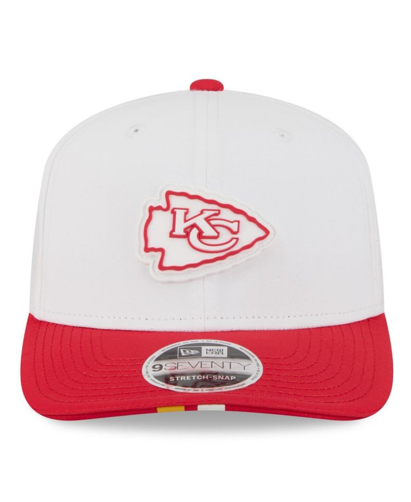Men's White/Red Kansas City Chiefs 2025 NFL Training Camp 9SEVENTY Adjustable Hat