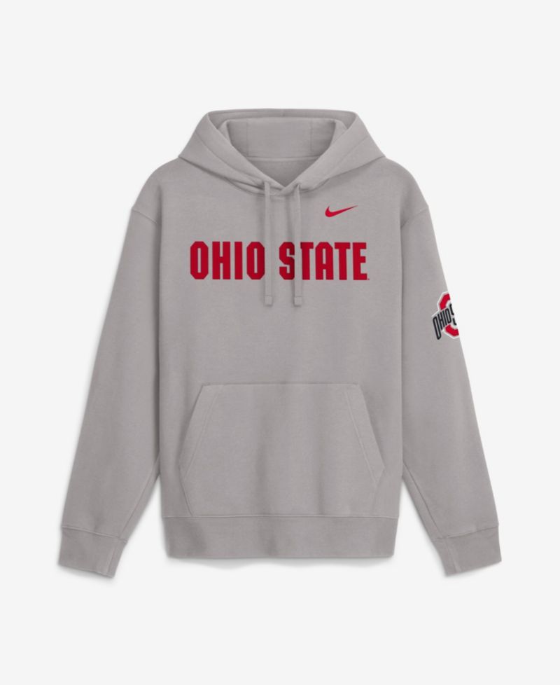 Men's Gray Ohio State Buckeyes 2026 Sideline Club Fleece Hoodie