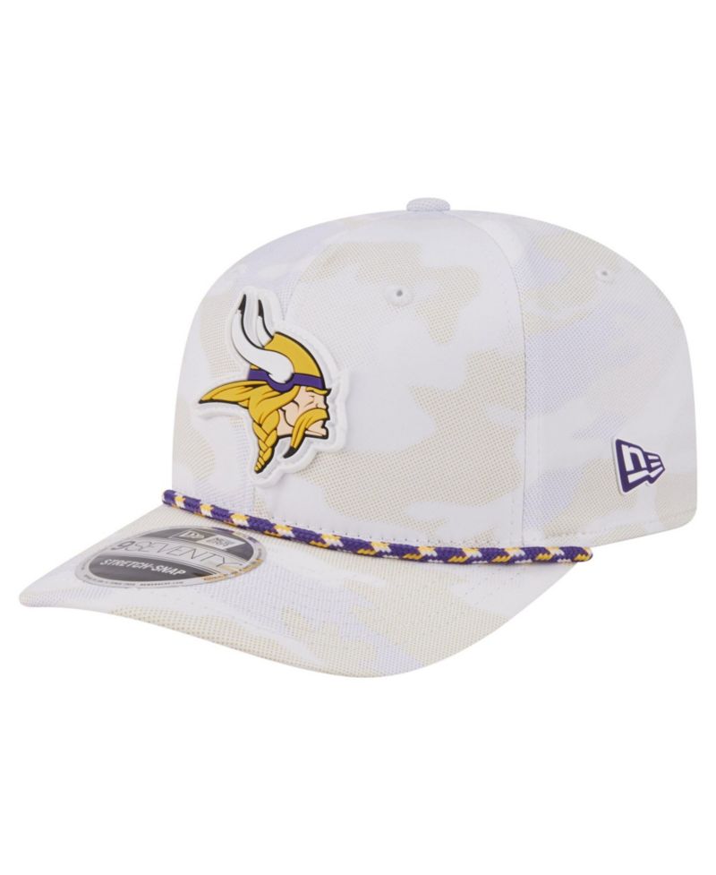 Men's White Minnesota Vikings Camo Rope 9SEVENTY Adjustable Hat