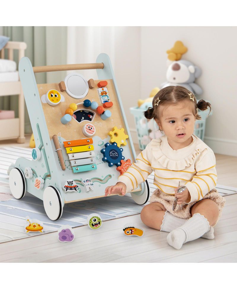 Kids Push Walker Learning Activity Center with Wheels