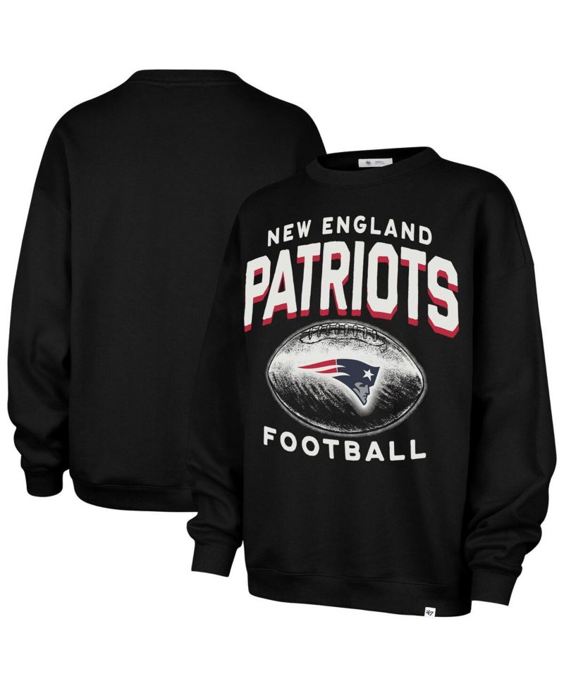 Women's Black New England Patriots Arch Cloud Oversized Sweatshirt