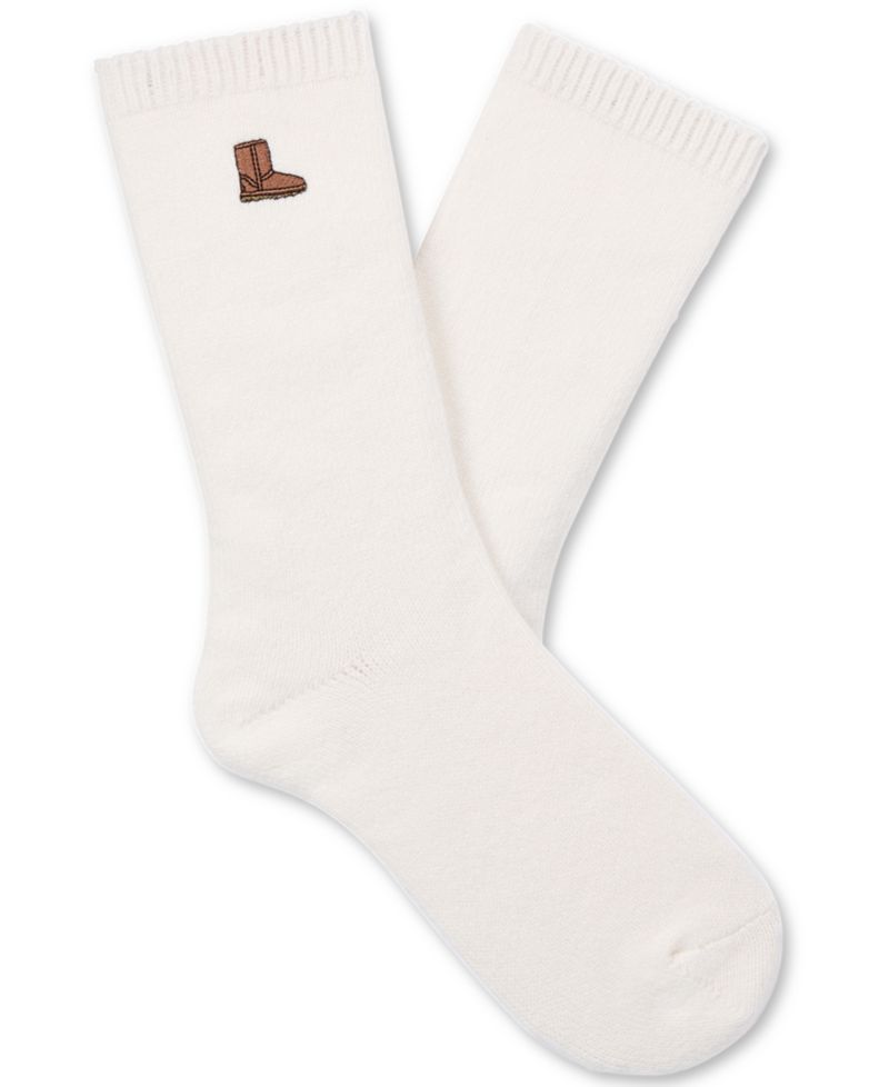 Women's Fuzzy Crew Socks, 3-Pair