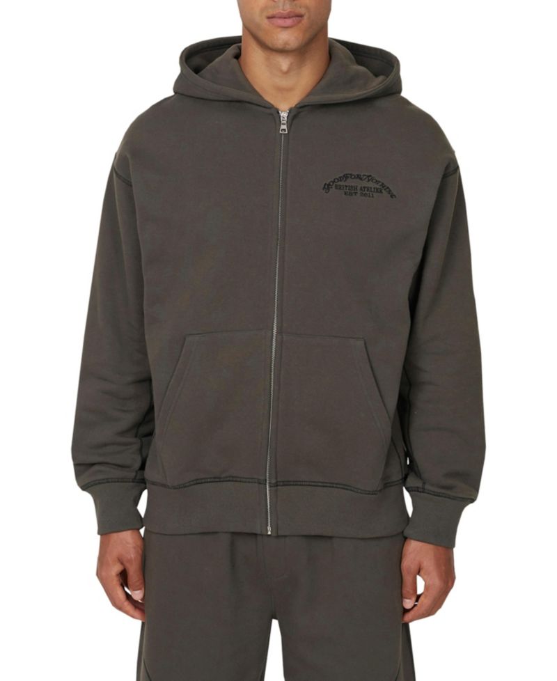 Men's Cover lock Vintage Zip Hoodie
