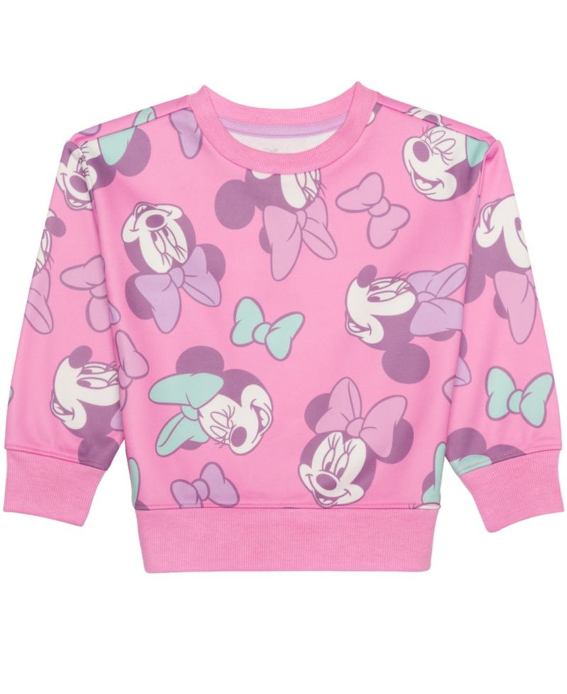Toddler Girls' 12M-5T Minnie Mouse Print Sweatshirt and Joggers, 2-Piece Set